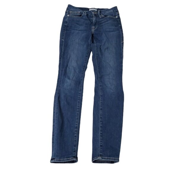 Good American Womens Good Legs Skinny Jeans 27 Dark Wash Mid Rise Stretch Pocket - Picture 1 of 9